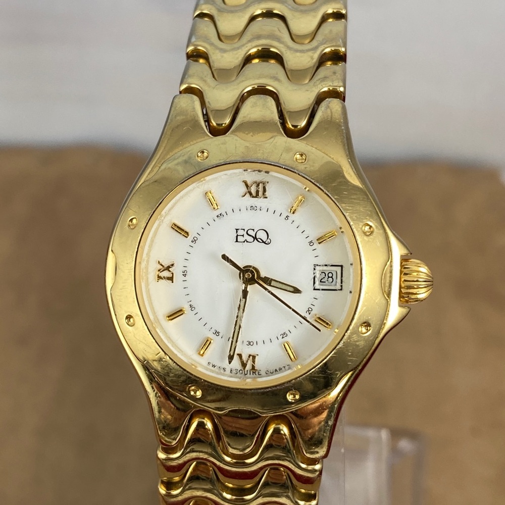Vintage Rare Special Edition Gold Plated Movado ESQ Eagle Freedom Watch